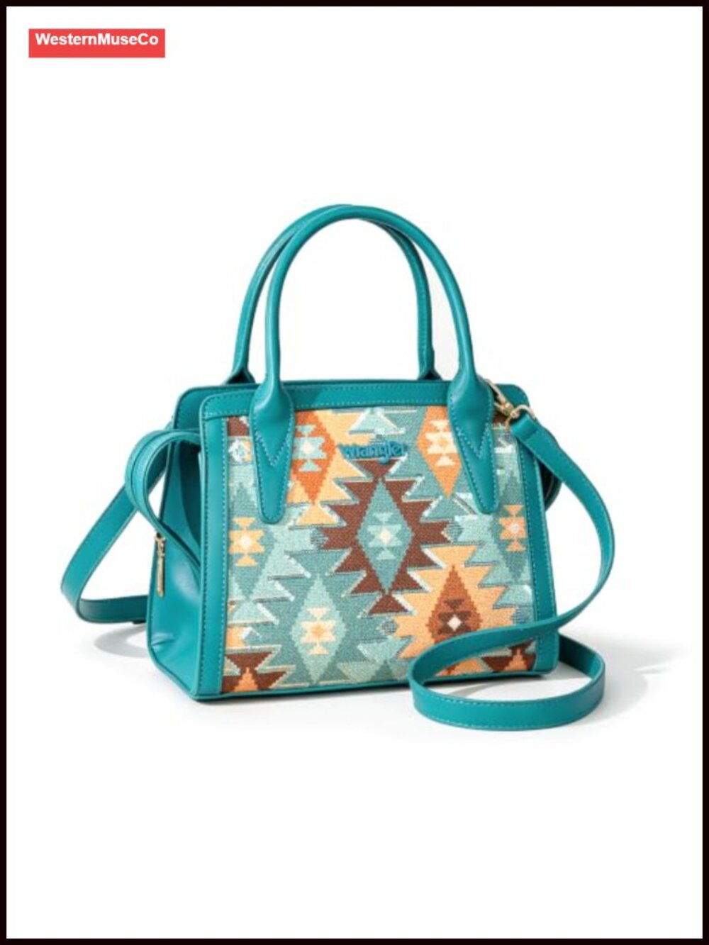 Boho Aztec Satchel Top-Handle Purse with Shoulder Strap Sequins